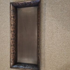 Essentials Bronze Leaf Pattern Vanity Tray